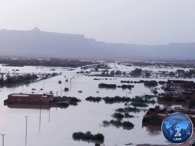 الامطار الغزيرة والسيول التى ضربت مدينة غات 4 يونيو 2019