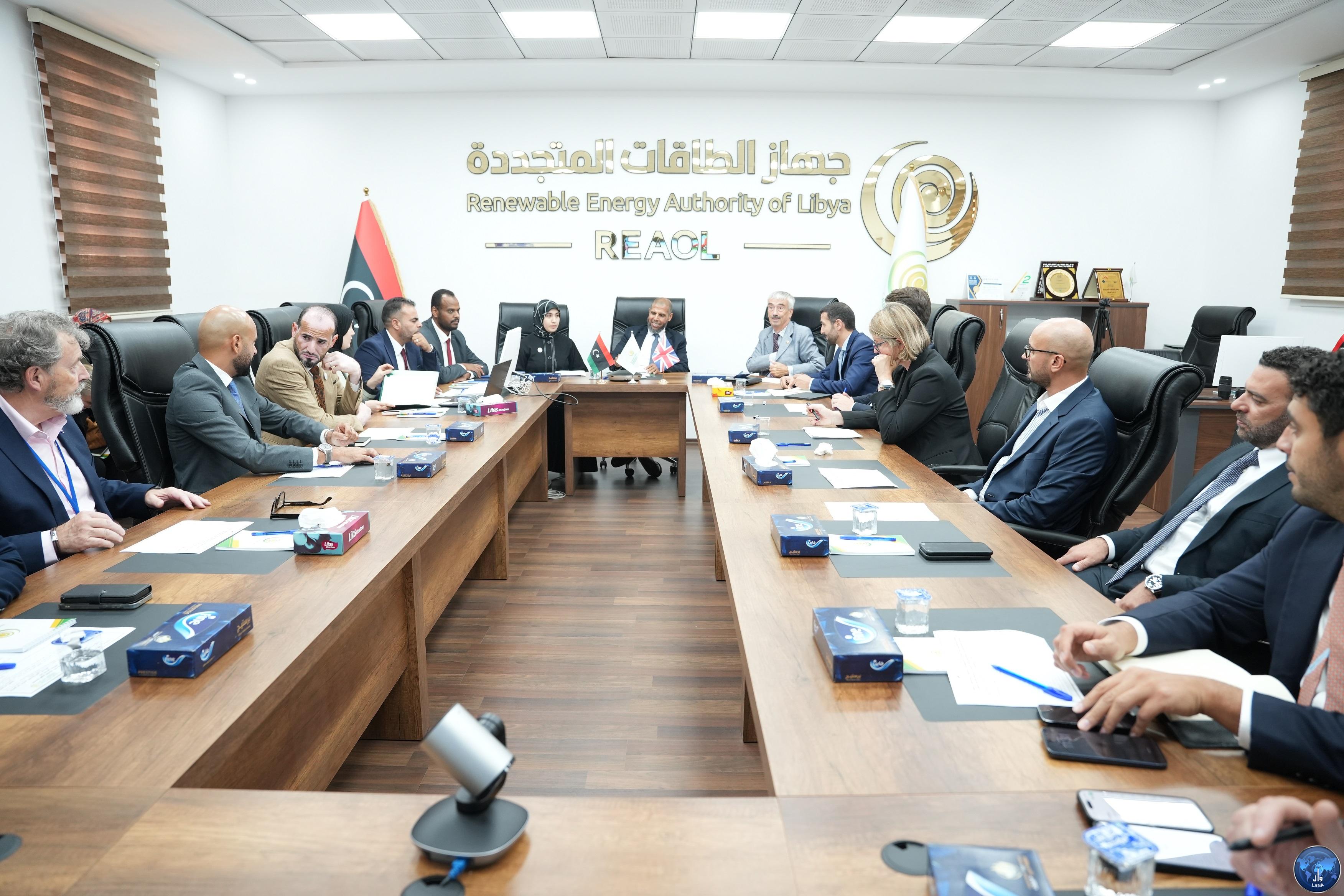 اجتماع جهاز الطاقات المتجددة مع  وفد مجلس الاعمال الليبي البريطاني