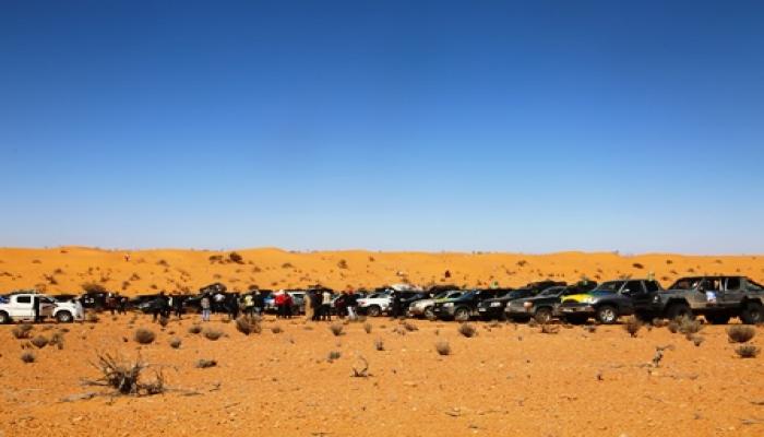 رحلة النادي الليبي لوادي العرق بالحمادة بسيارات الدفع الرباعي 