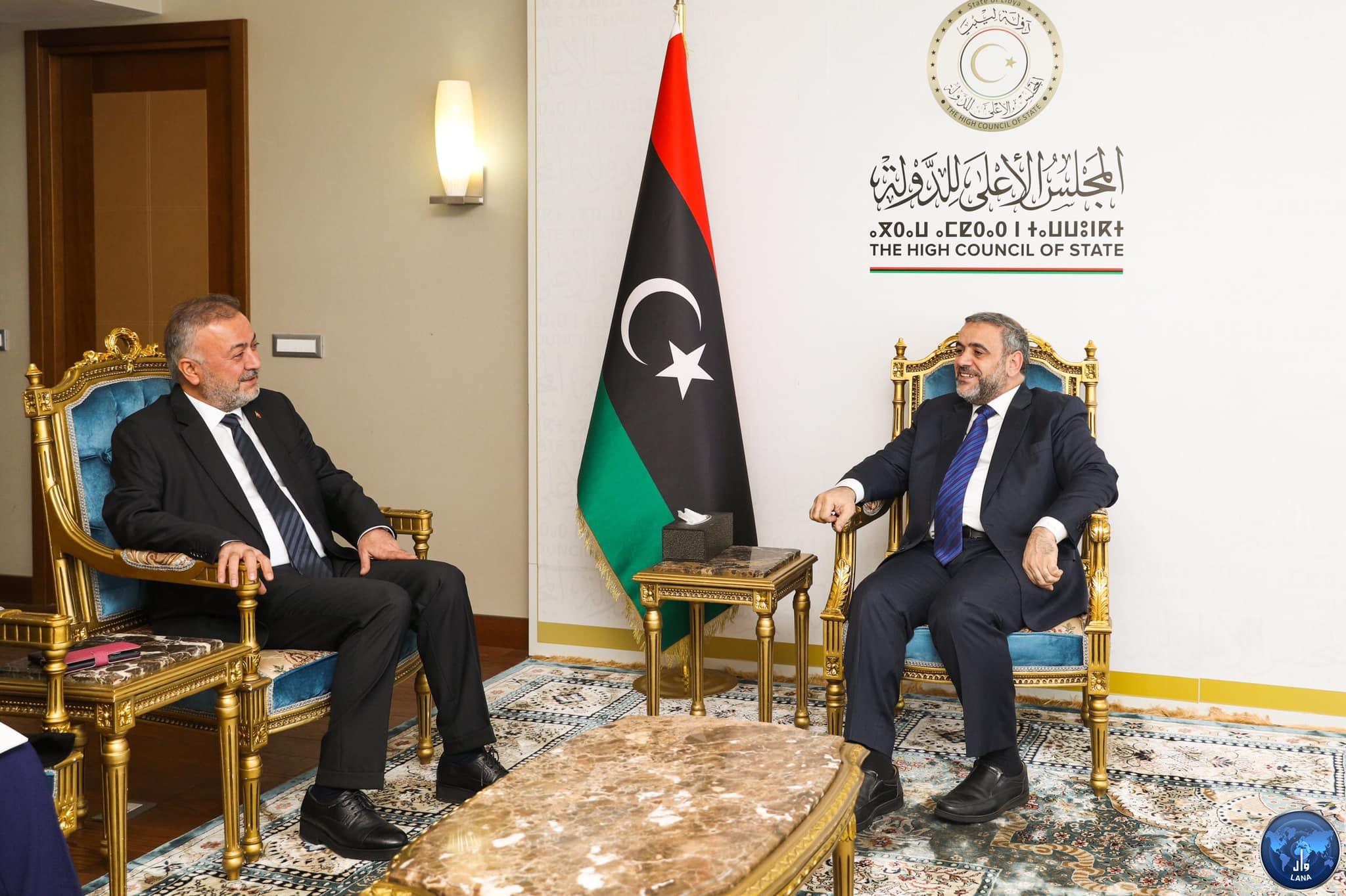 President of High Council of State meets with Turkish ambassador to Libya.