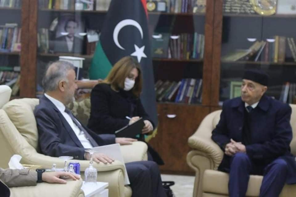 Speaker of the House of Representatives meets with Turkish Ambassador in Al Gubba.