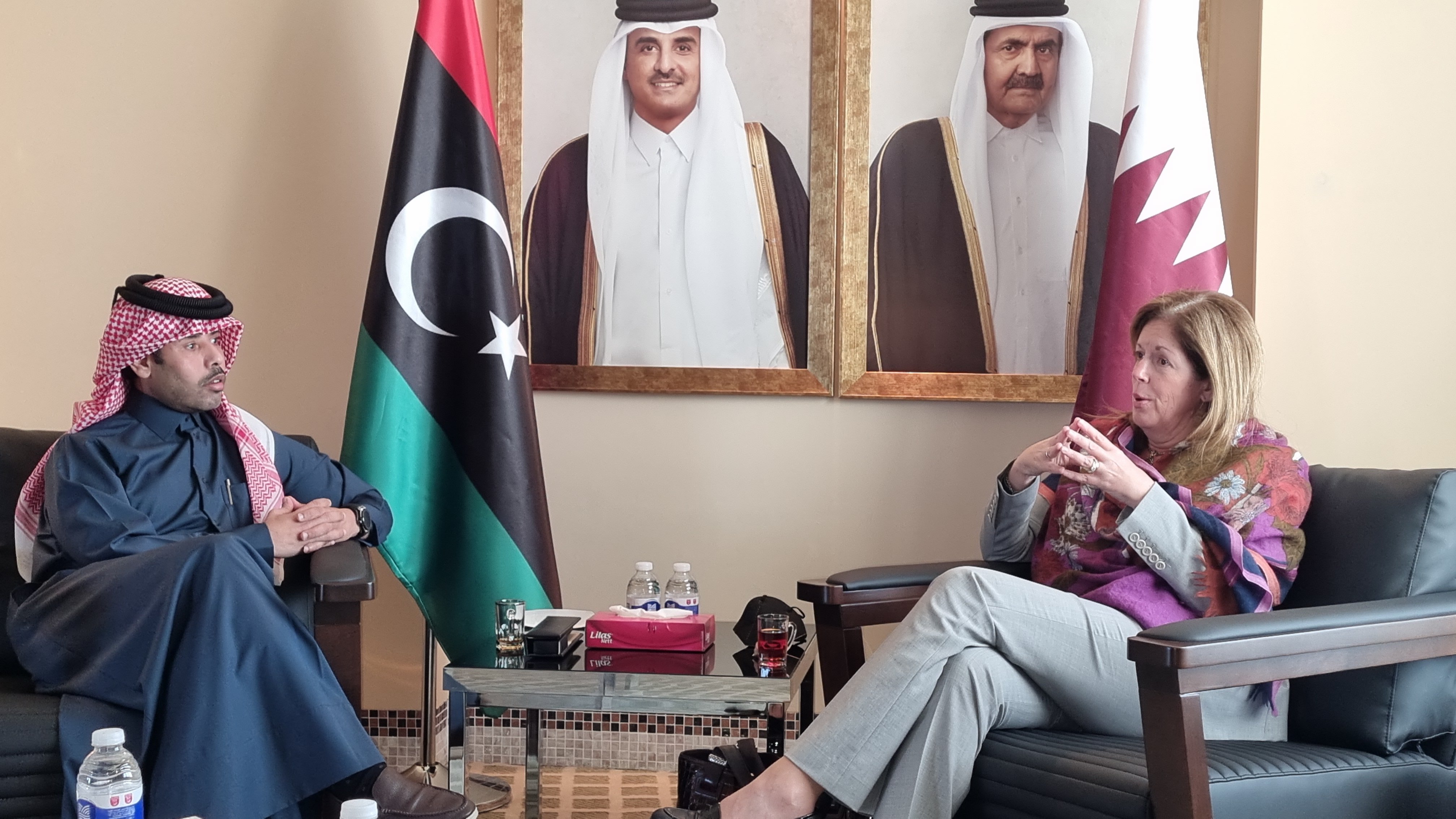 Williams discusses with Qatari Ambassador to Libya latest political situation in Libya.