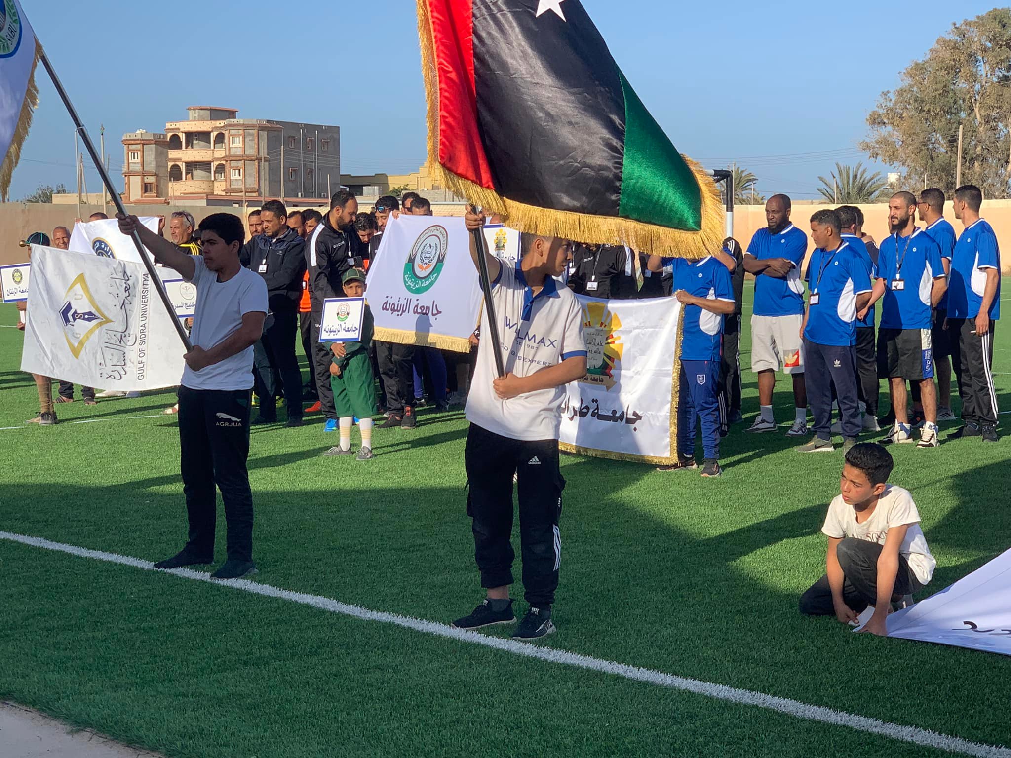 باستضافة جامعة صبراتة : افتتاح بطولة الجامعات الليبية الاولى لكرة القدم الخماسية لأعضاء هيئة التدريس والموظفين .