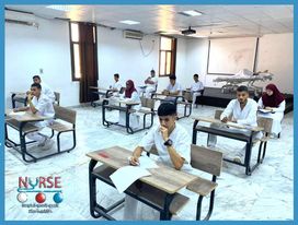 بدء الامتحانات النهائية للطلبة وطالبات سنوات النقل بالمعهد الصحي طرابلس المركز .