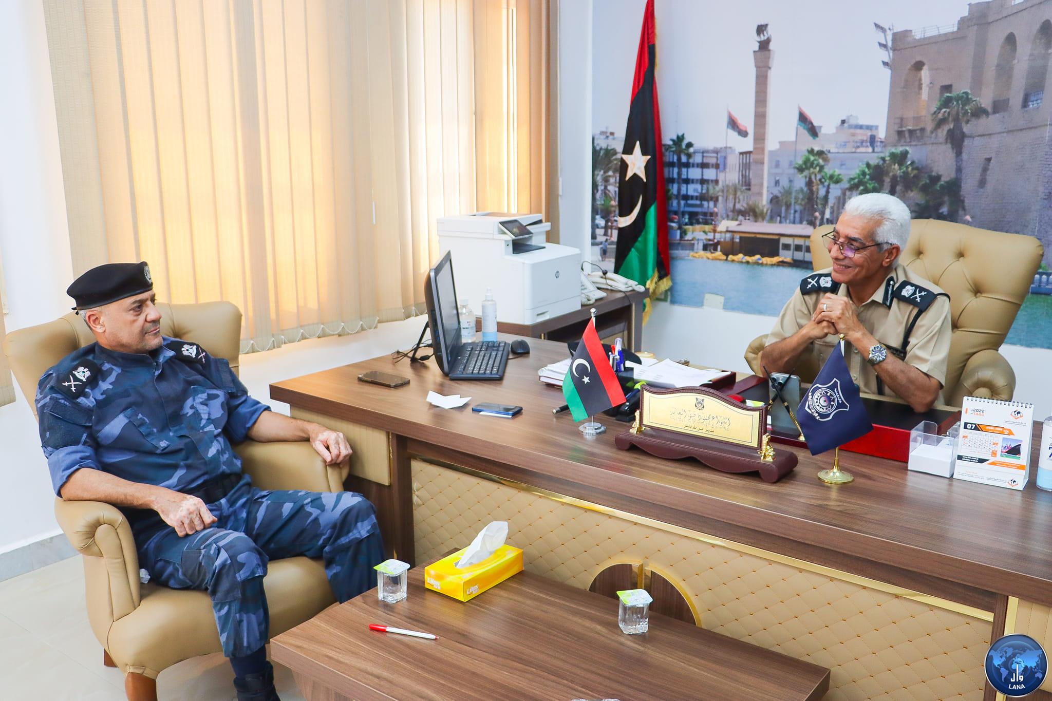  اجتماع أمني بين مدير أمن طرابلس ومدير الإدارة العامة للدعم المركزي .