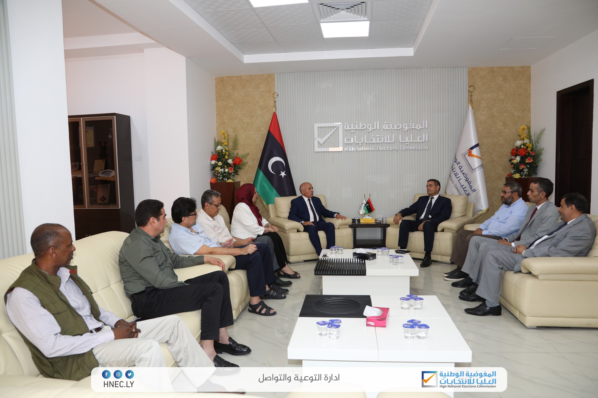 President of High Electoral Commission meets with delegation of heads of political parties. 