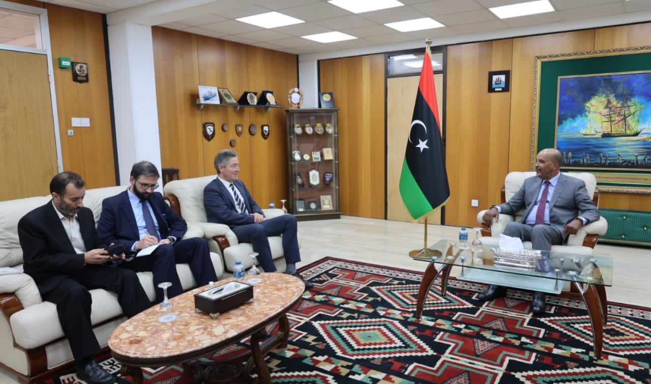 During a meeting with the Deputy of the Presidential Council (Mousa Al-Koni): The German ambassador briefed the Deputy in the Presidential Council, Musa Al-Koni, on what happened in the last Berlin conference on Libya.