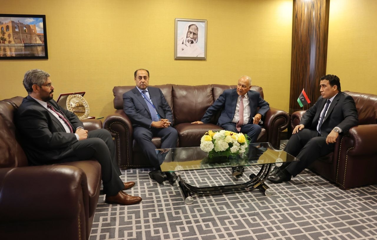 Al Mnefi and Abul Gheit affirm their commitment to pursue everything that would support stability and reach elections as soon as possible in Libya.