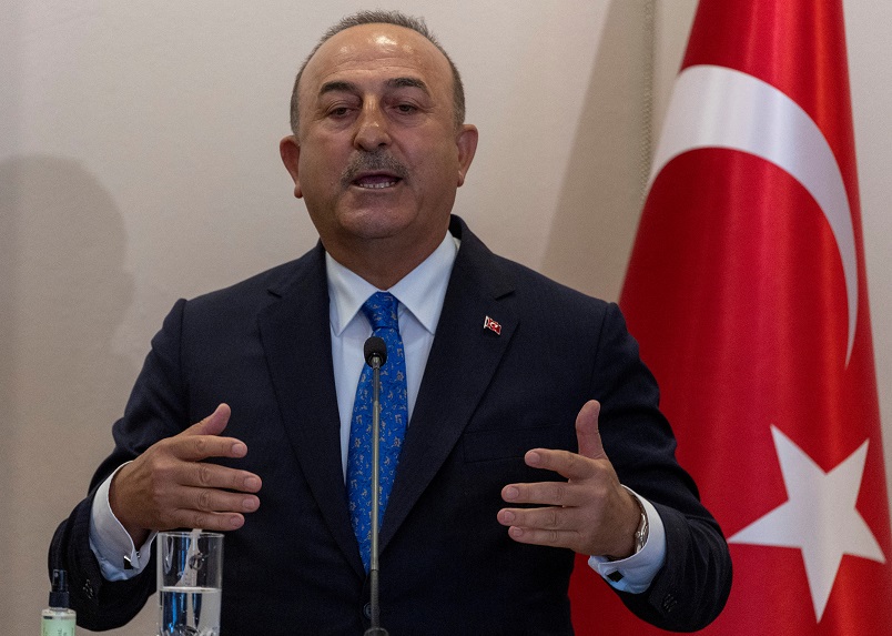 وزير الخارجية التركي يصف الوضع بليبيا في حوارات المتوسط بالــ "هش" .