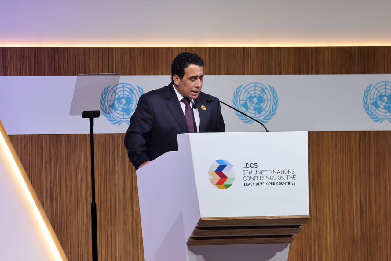 M.al-Menfi, confirme l'engagement de la Libye envers les principes parrainés par les Nations Unies envers les pays les moins développés.