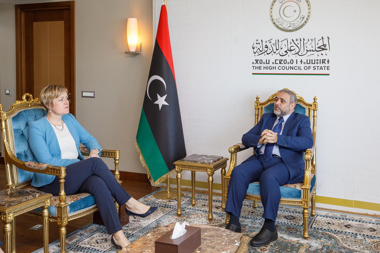 M. Al-Meshri, et l'ambassadeur britannique discutent de l'initiative de M. Bathili, concernant les élections en Libye.