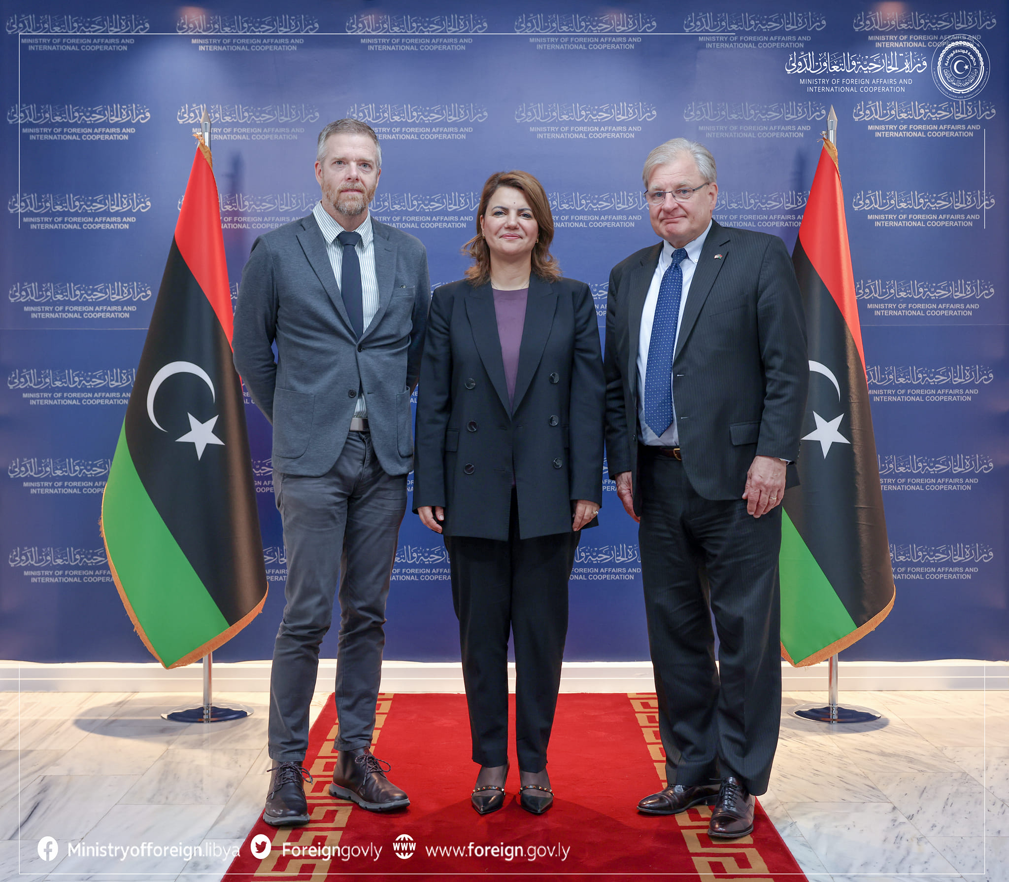 Al-Mangoush meets US envoy to Libya and US Chargé d'Affaires 