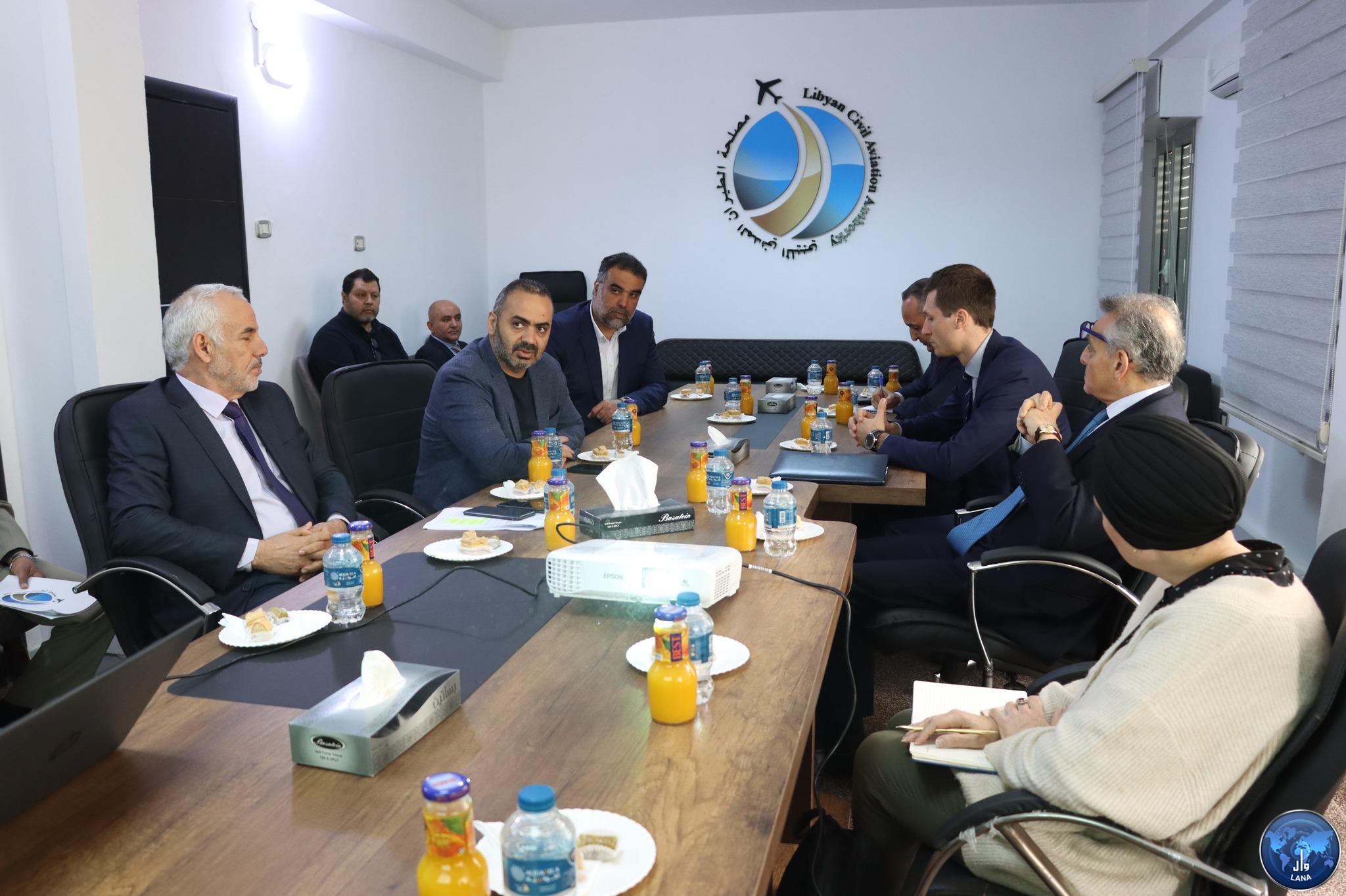 Libyan Civil Aviation Authority discusses with the Italian Ambassador the restrictions of the Italian Government on Libyan airlines.