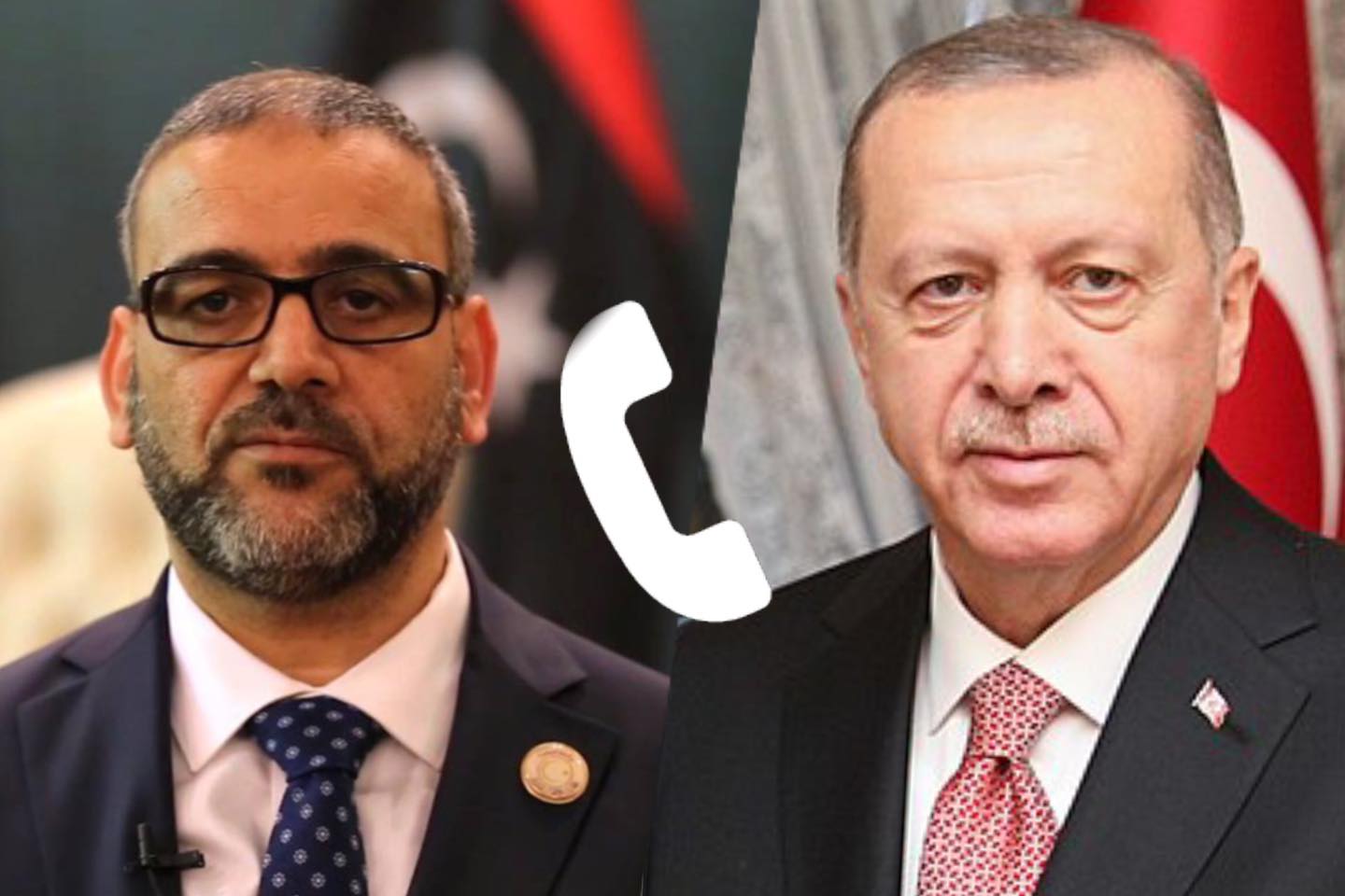 المشري والرئيس التركي يبحثان هاتفيا القضايا المشتركة بين البلدين.