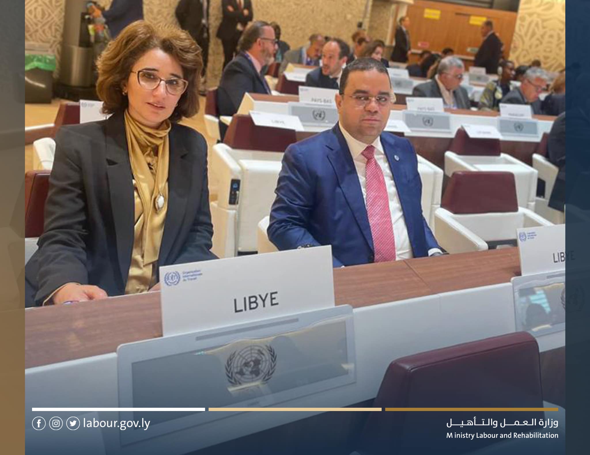 The Minister of Labor and Rehabilitation participates in the opening of the International Labor Conference at its 111th session in Geneva.