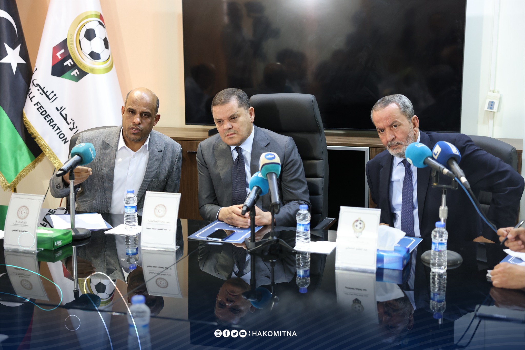 The head of the government of national unity inaugurates the new headquarters of the Libyan Football Association.