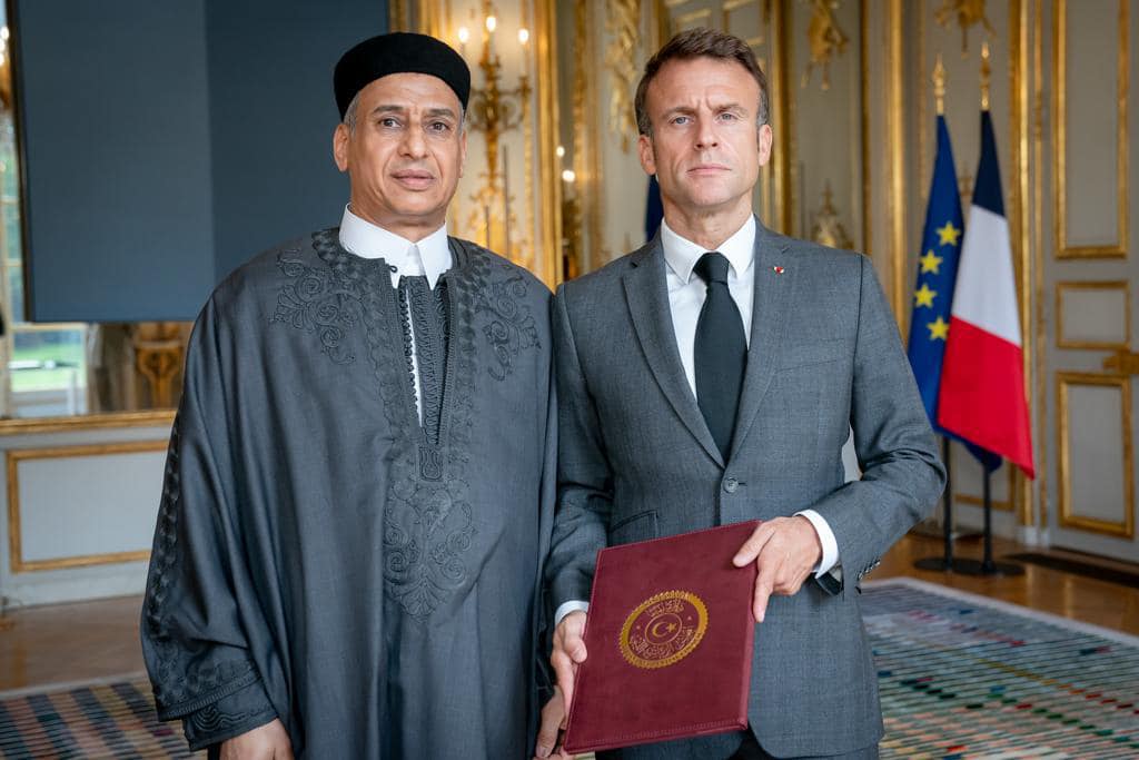 Macron receives the credentials of a new ambassador to Libya.