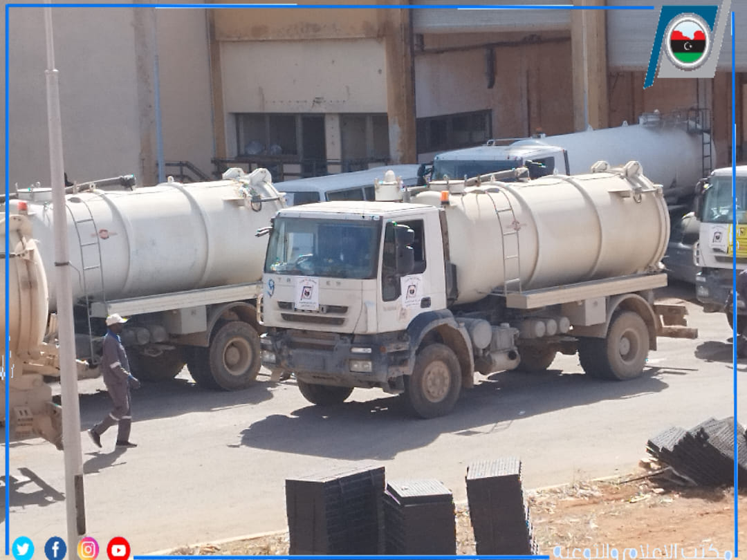 Water and Sanitation Company: We are continuing the work of preparing sewage networks within the neighborhoods of the city of Derna.