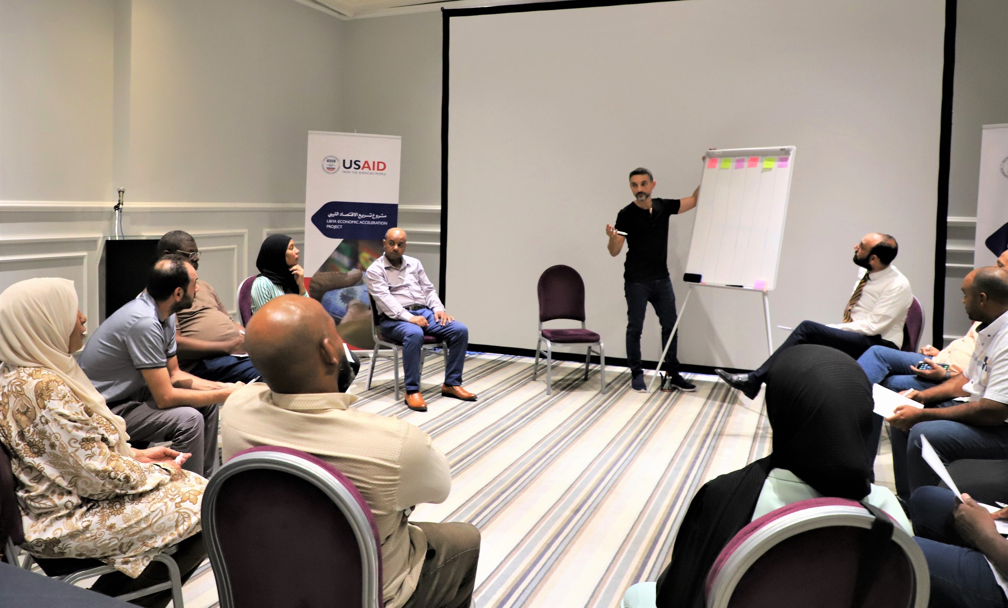 The US Embassy in Libya provides training to local business centers in southern Libya.