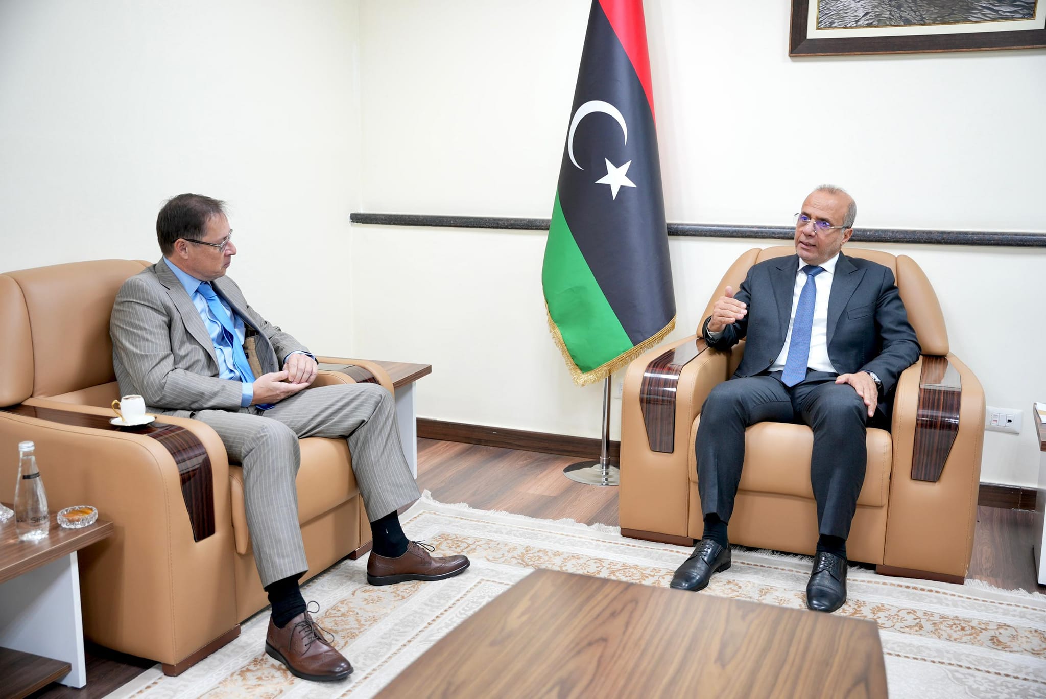 During his meeting with Al-Lafi, the Russian ambassador confirms his country’s keenness to support the political solution in Libya.