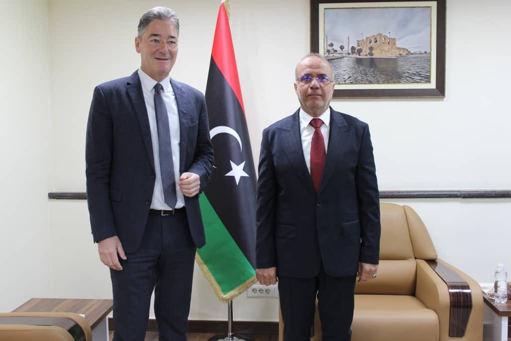 Presidential Council Representative, Abdullah Al-Lafi, meets with the Ambassador of the Federal Republic of Germany to Libya