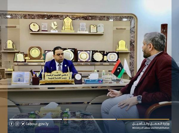 وزير العمل يبحث  مع مندوب ليبيا الجامعة  العربية    عقد المؤتمر السنوي للمنظمة العربية للتنمية .