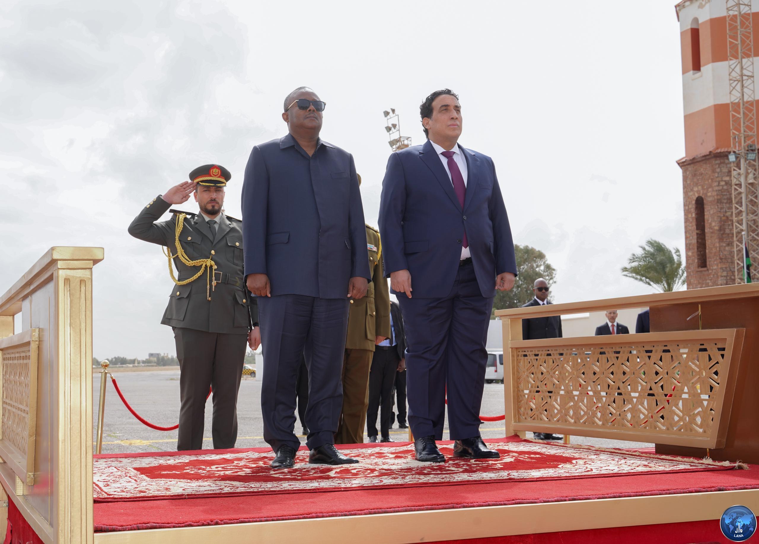 The President of the Republic of Guinea-Bissau arrives in Tripoli on an official visit to Libya.