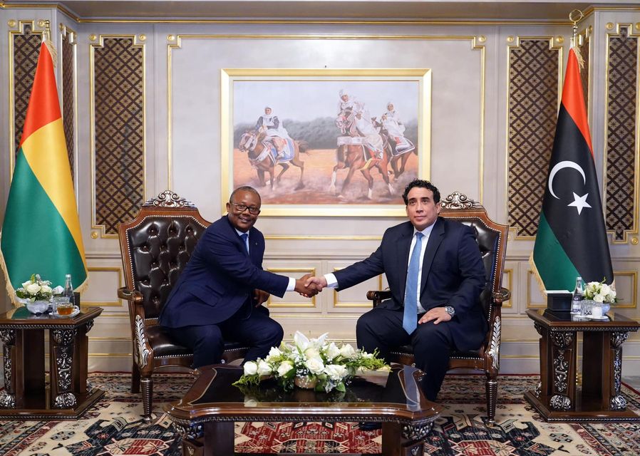 Al-Manfi discusses with the President of Guinea-Bissau bilateral relations and coordination at the African level.