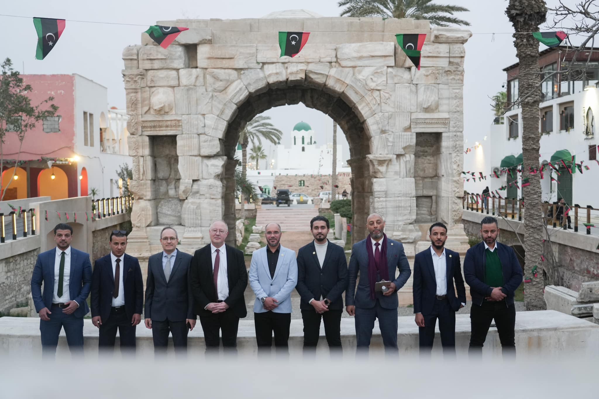 A French military medical delegation visits the old city of Tripoli.