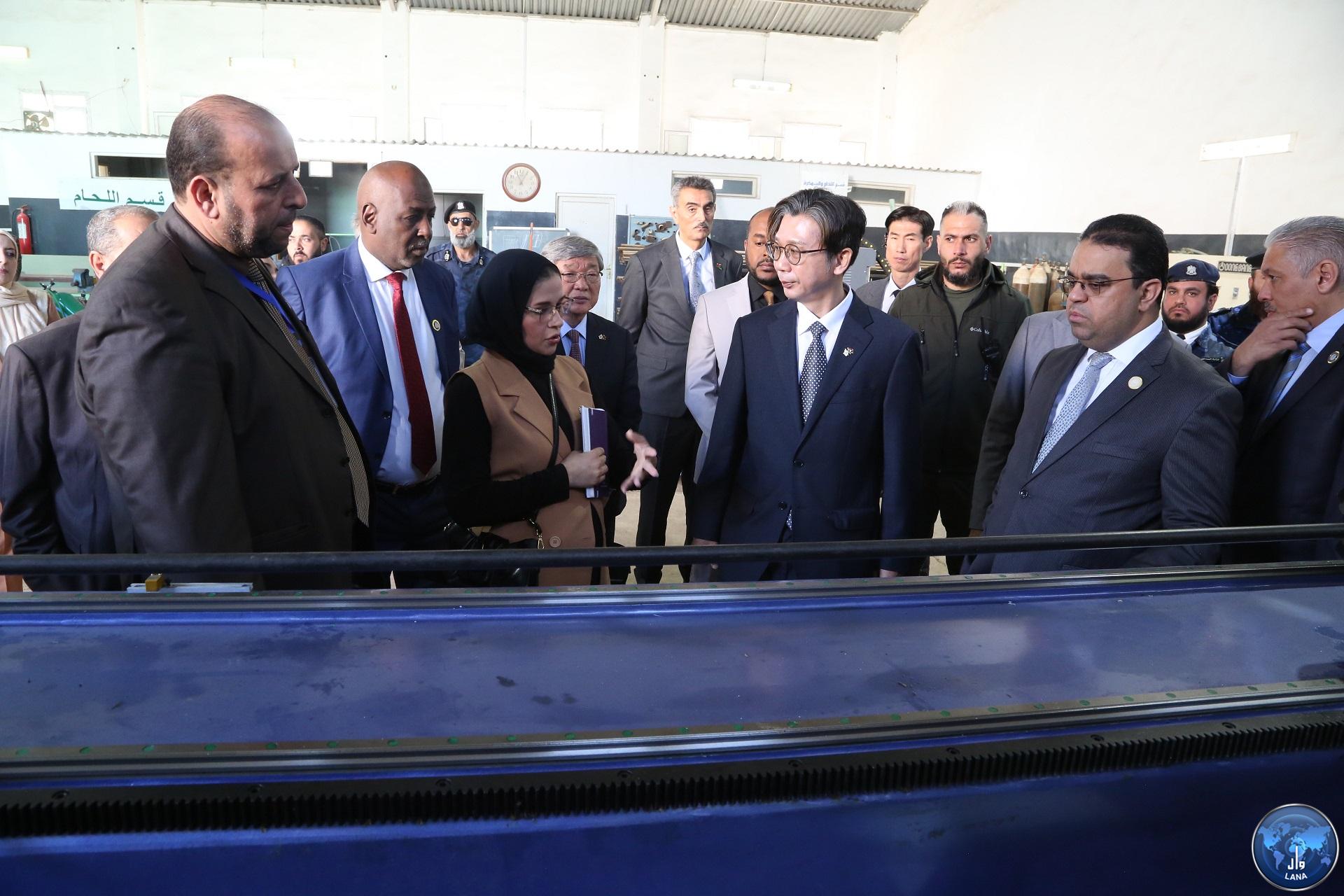 Al-Abed visits the Libyan-Korean Center in Tripoli to review the departments that have been developed.