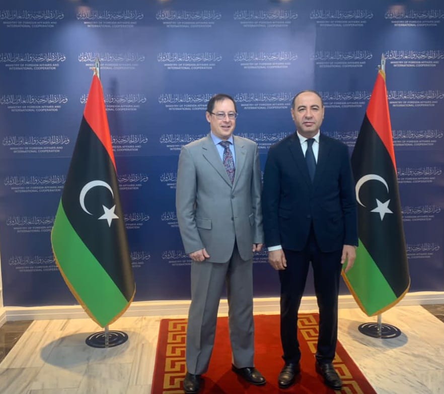 Al-Baour discusses with the Russian Ambassador to Libya bilateral relations between the two countries.