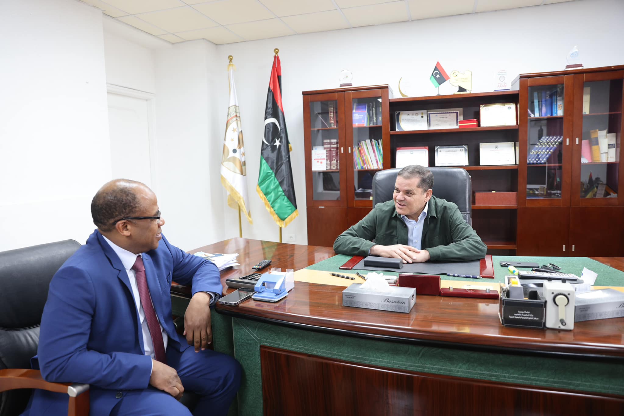 Dbaiba meets Acting Minister of Oil development projects for the oil sector.