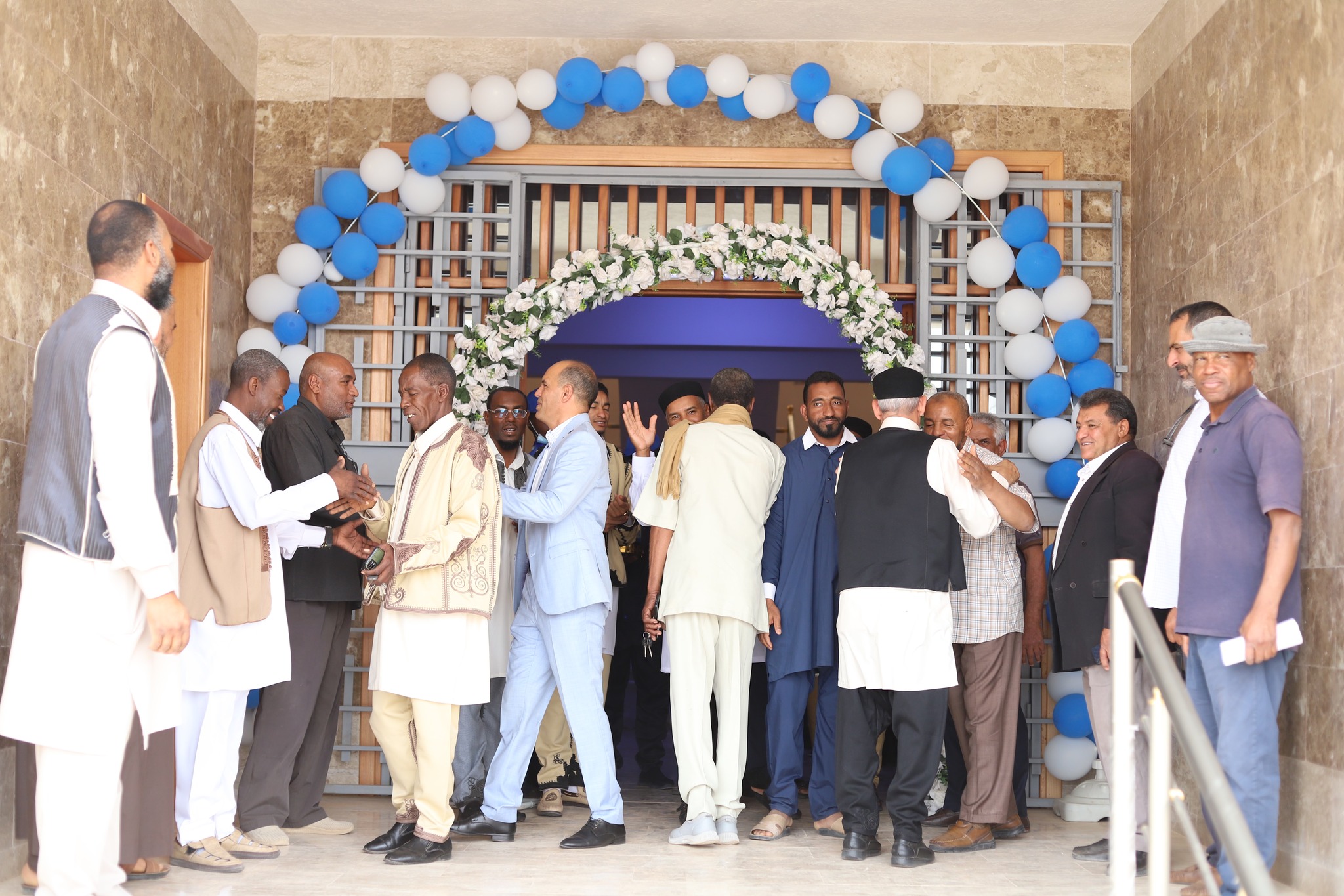 احتفالية بجامعة وادي الشاطئ بمناسبة افتتاح مبنى الإدارة العامة للجامعة بعد الانتهاء من صيانته.