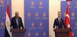 وزيرا الخارجية التركي و المصري يتفقان على وحدة الااضي الليبية .