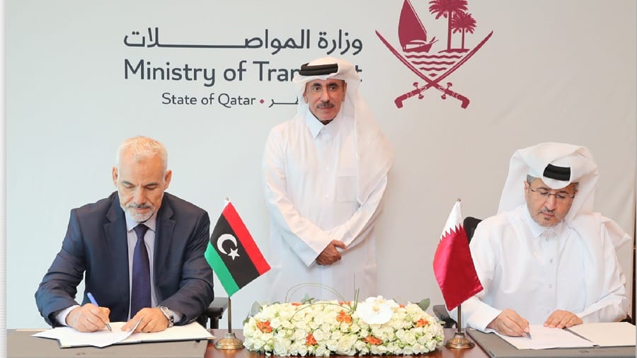 ليبيا توقع مع قطر اتفاق الخدمات الجوية لاعادة الحركة الجوية الي المجال الجوي الليبي 