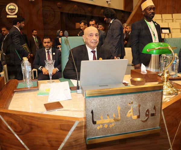 عقيلة صالح  يشارك في المؤتمر السادس لرؤساء المجالس والبرلمانات العربية بالقاهرة.