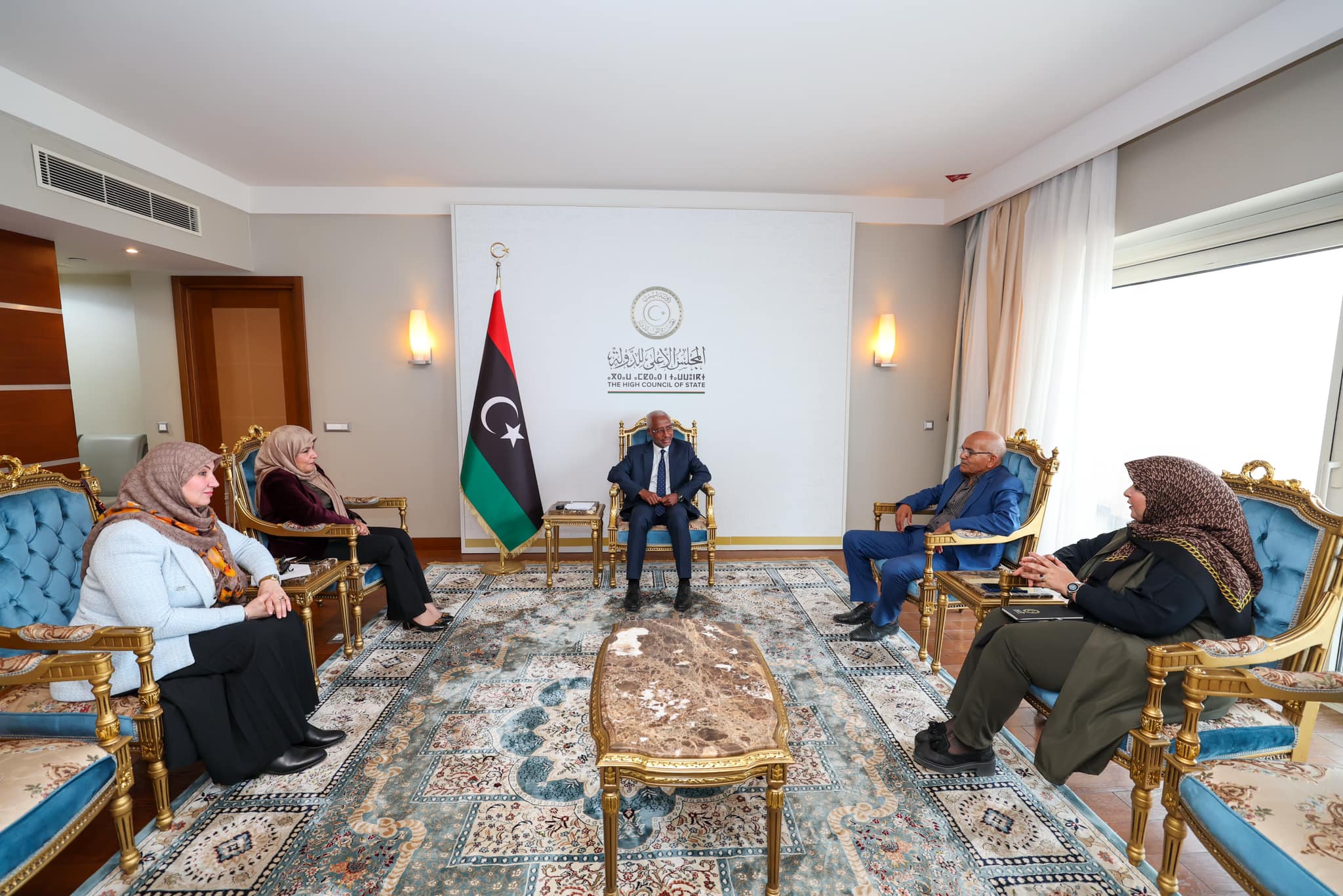  النائب الأول لرئيس مجلس الاعلى الدولة بستعرض مع وفدٍ من حراك "أحرار الوطن" آخر مستجدات المشهد السياسي فى ليبيا .