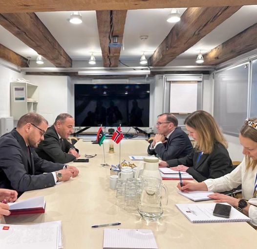 الباعور يبحث مع  وزير خارجية النرويج العلاقات الثنائية  وتعزيز التعاون الثنائي بين البلدين .