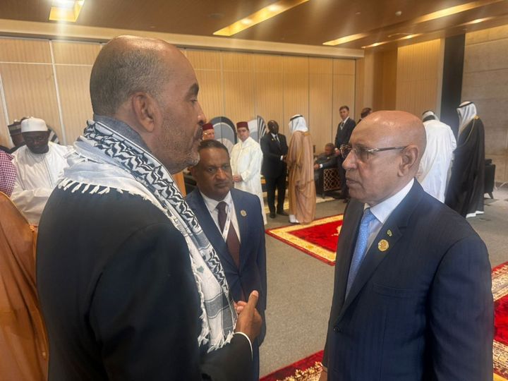 Al-Koni discusses with the Mauritanian President the prospects for developing bilateral relations.