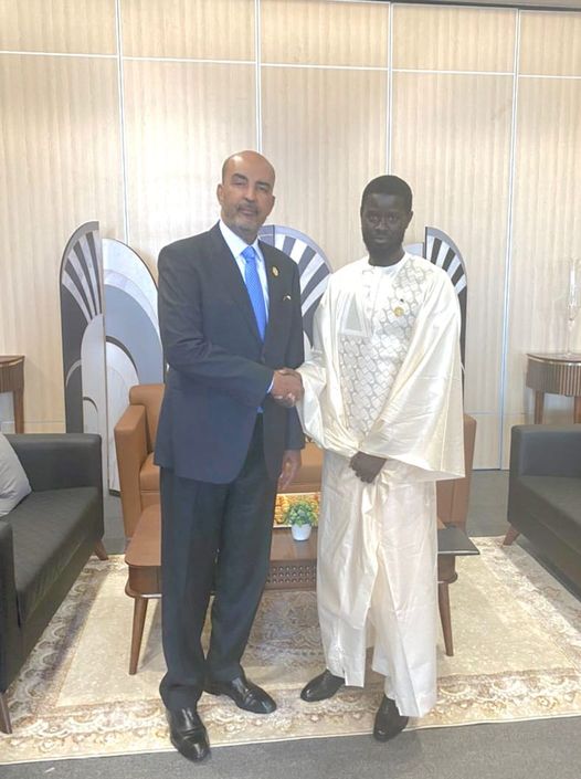Senegalese President Basserou Faye praises the depth of Libyan-Senegalese relations.