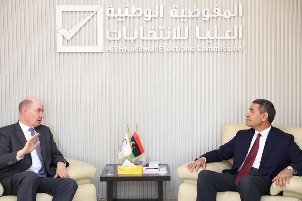 Al-Sayeh discusses with the Swiss Ambassador the latest developments in the electoral process.