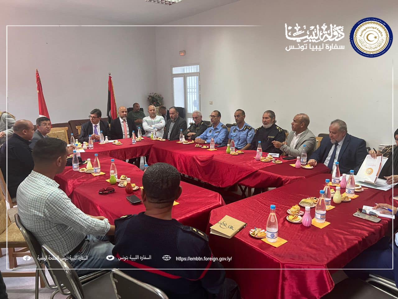 سفارة ليبيا في تونس : اجتماع امني ليبي تونسي لبحث آخر الاستعدادات لافتتاح معبر راس اجدير.