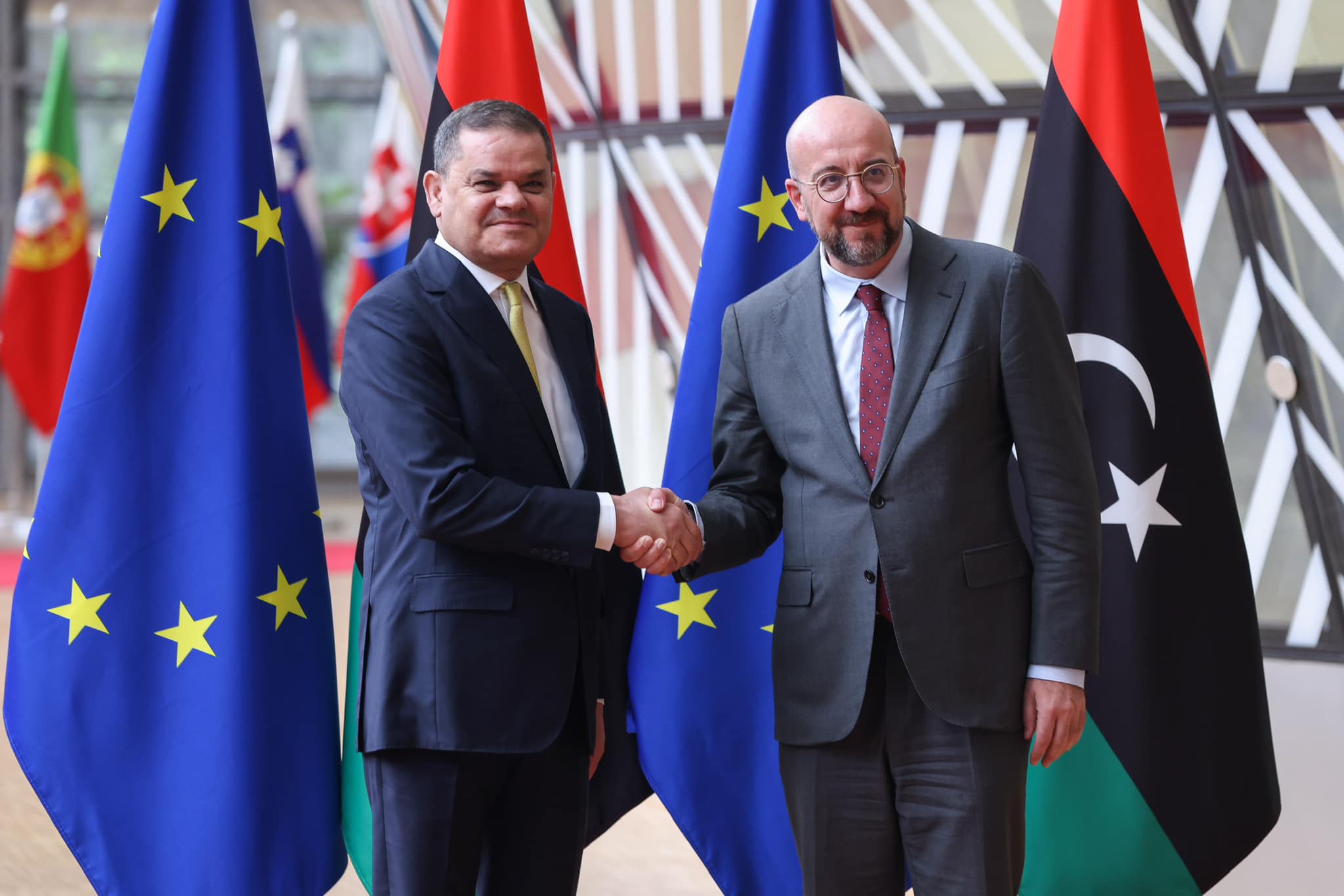 Dabaiba and Michel discuss lifting the air ban on Libyan aviation