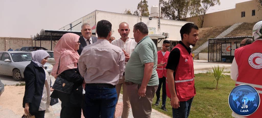 المنظمة الليبية للسلم والرعاية والاغاثه بالمنطقة الغربية تزور المعهد القومي لعلاج الاورام غريان .
