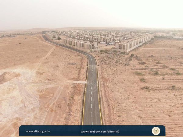الانتهاء من مشروع إنشاء الطريق الرابط بين سجن ماجر إلى طريق دوفان بمدينة زليتن .