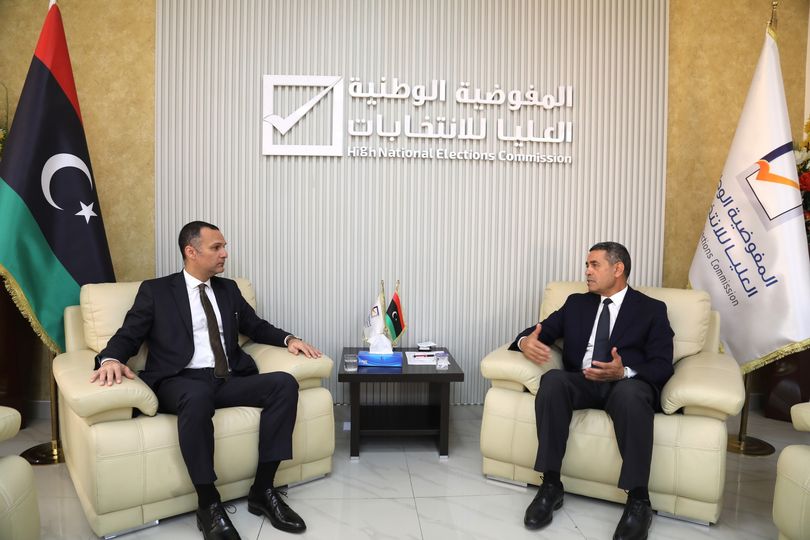 Al-Sayeh receives the Egyptian ambassador to Libya.