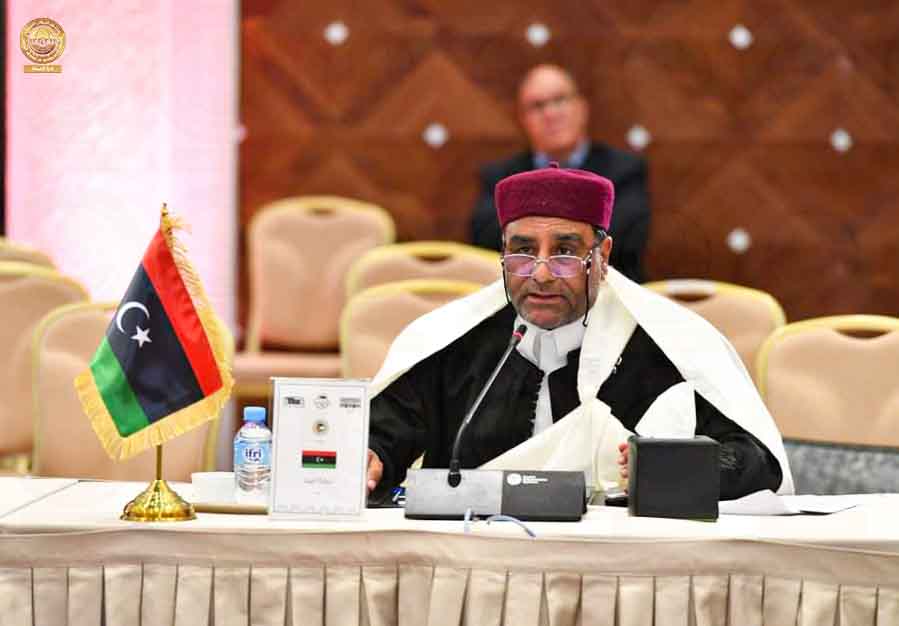 امام المؤتمر السادس والثلاثون للاتحاد البرلماني العربي بالجزائر النائب ( نصية ) يجدد دعم مجلس النواب للعملية السياسية في ليبيا . 