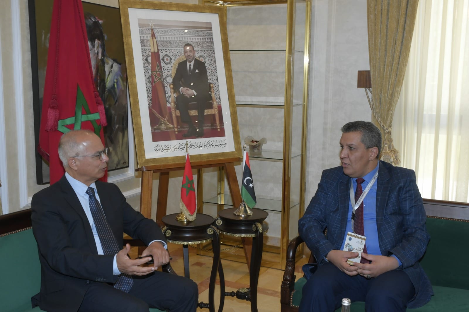 المقريف يبحث مع نظيره المغربي تفعيل اِتفاقية التعاون الموقعة بين البلدين.
