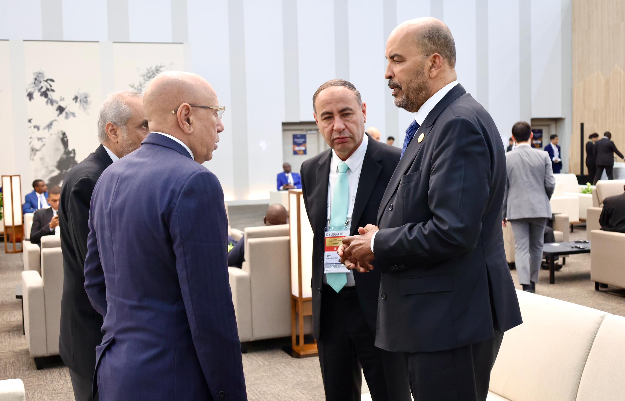 Al-Koni meets with the President of the Republic of Mauritania and the Chairman of the African Union on the sidelines of the Africa-Korea Summit.