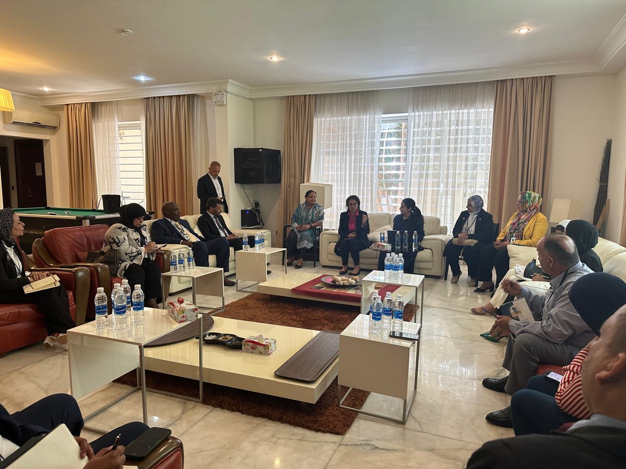 Koury meets with 15 civil activists in Benghazi.